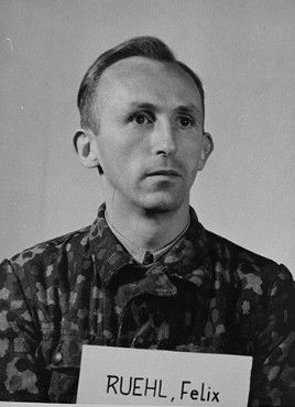 Mug-shot of defendant Felix Ruehl at the Einsatzgruppen Trial